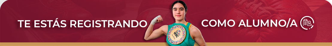 Te estás registrando como alumno/a